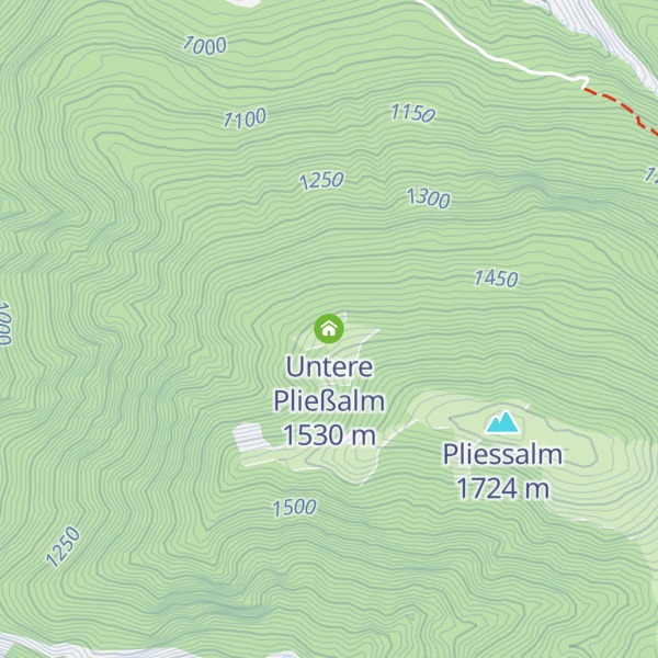 Map of Untere Pließalm
