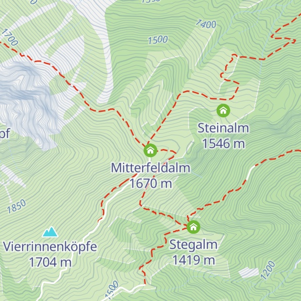 Map of Mitterfeldalm