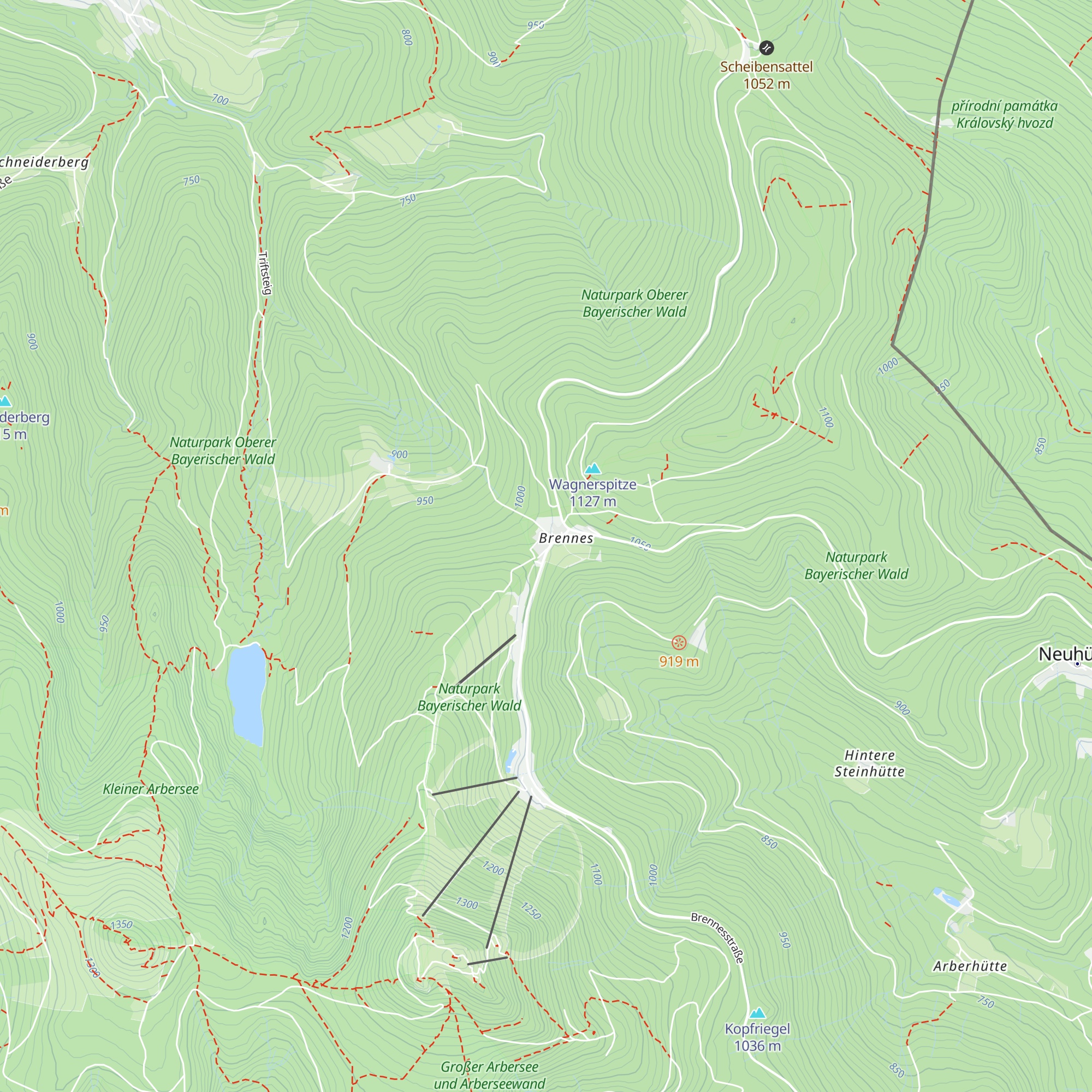 Arber Alm map