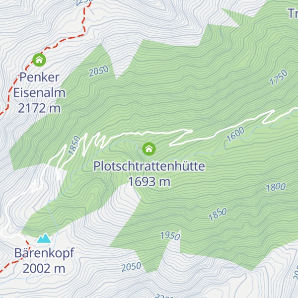 Map of Plotschtrattenhütte