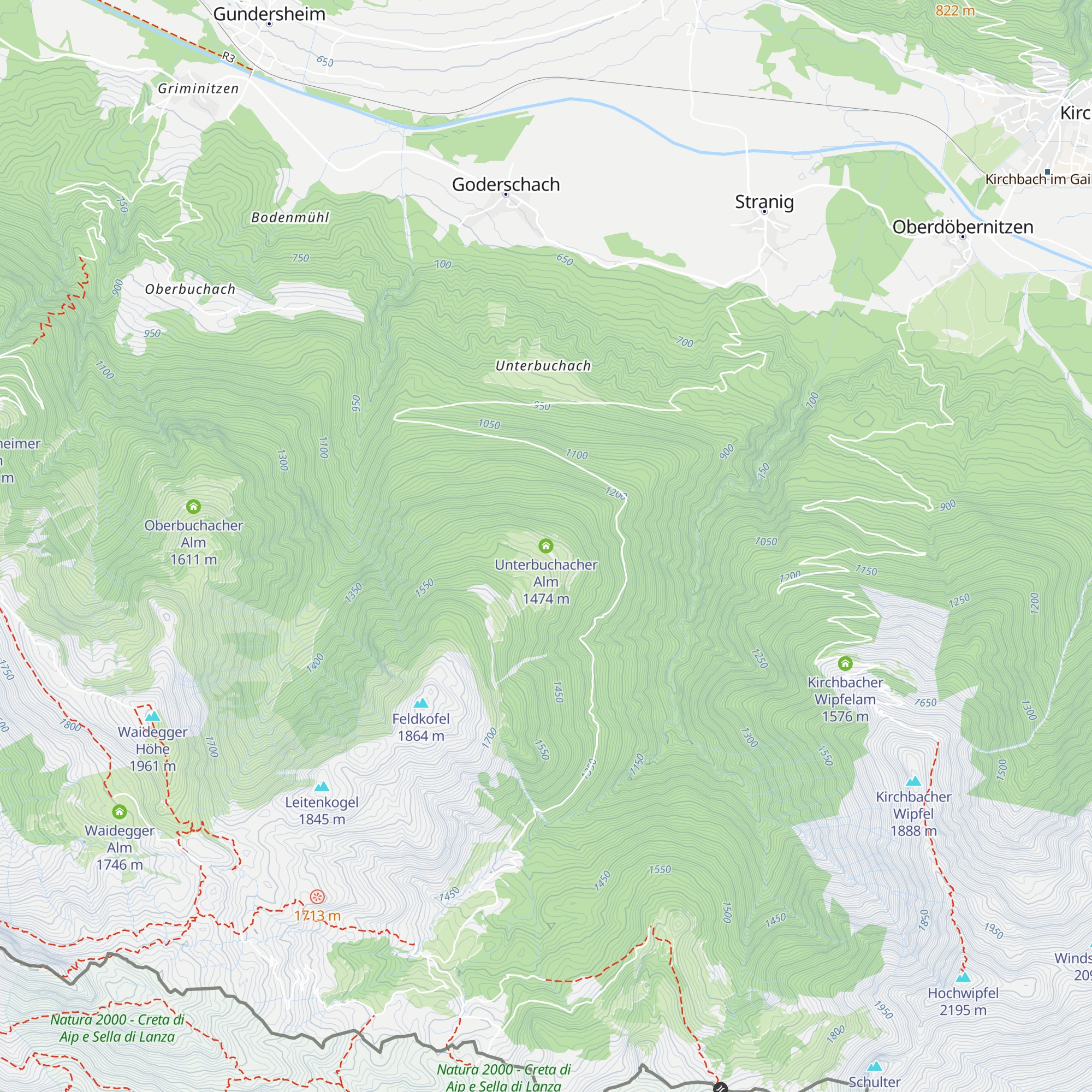 Unterbuchacher Alm map