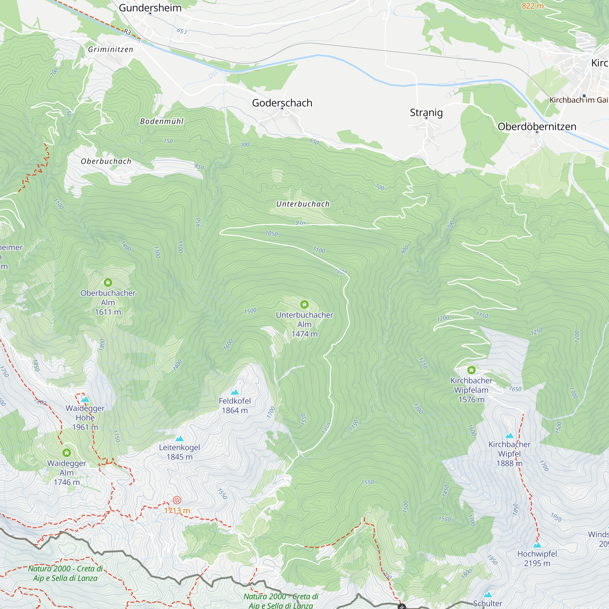 Unterbuchacher Alm map