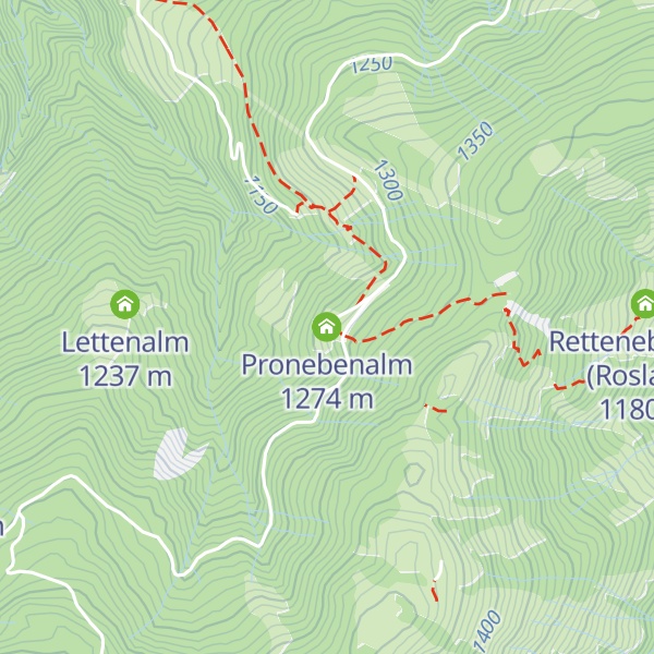 Map of Pronebenalm