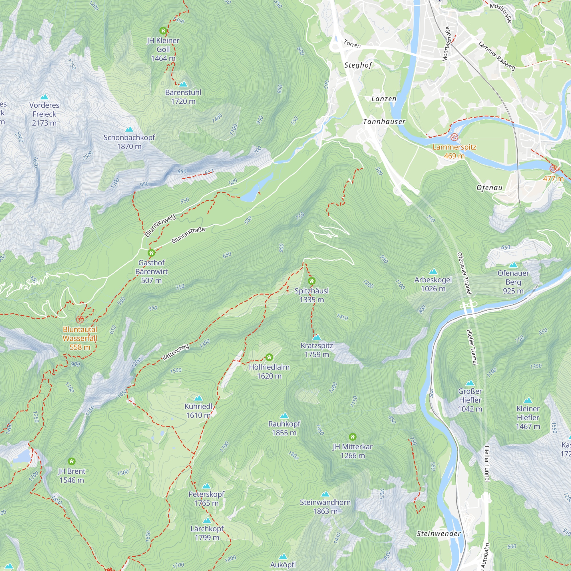 AH Grazalm map