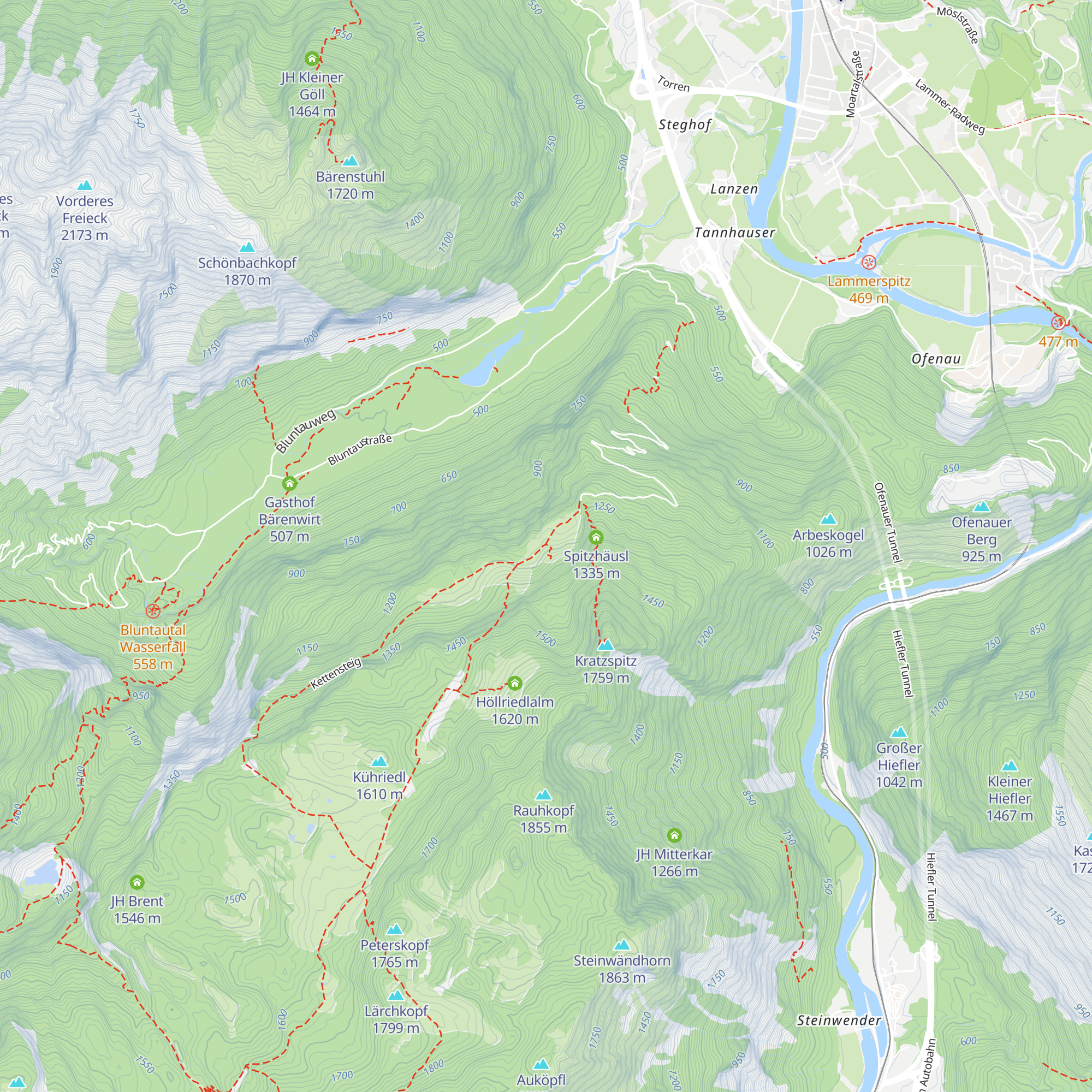AH Grazalm map