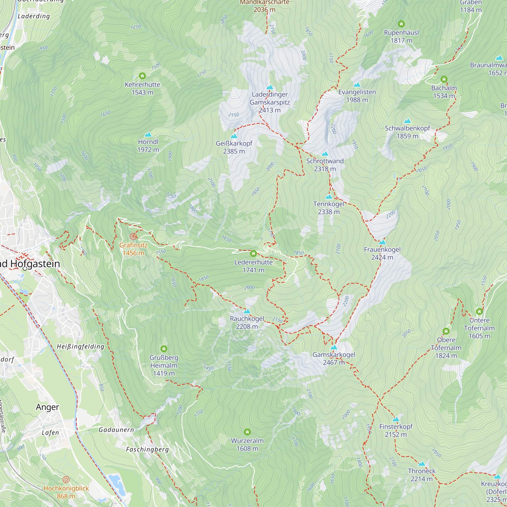 Ledererhütte map