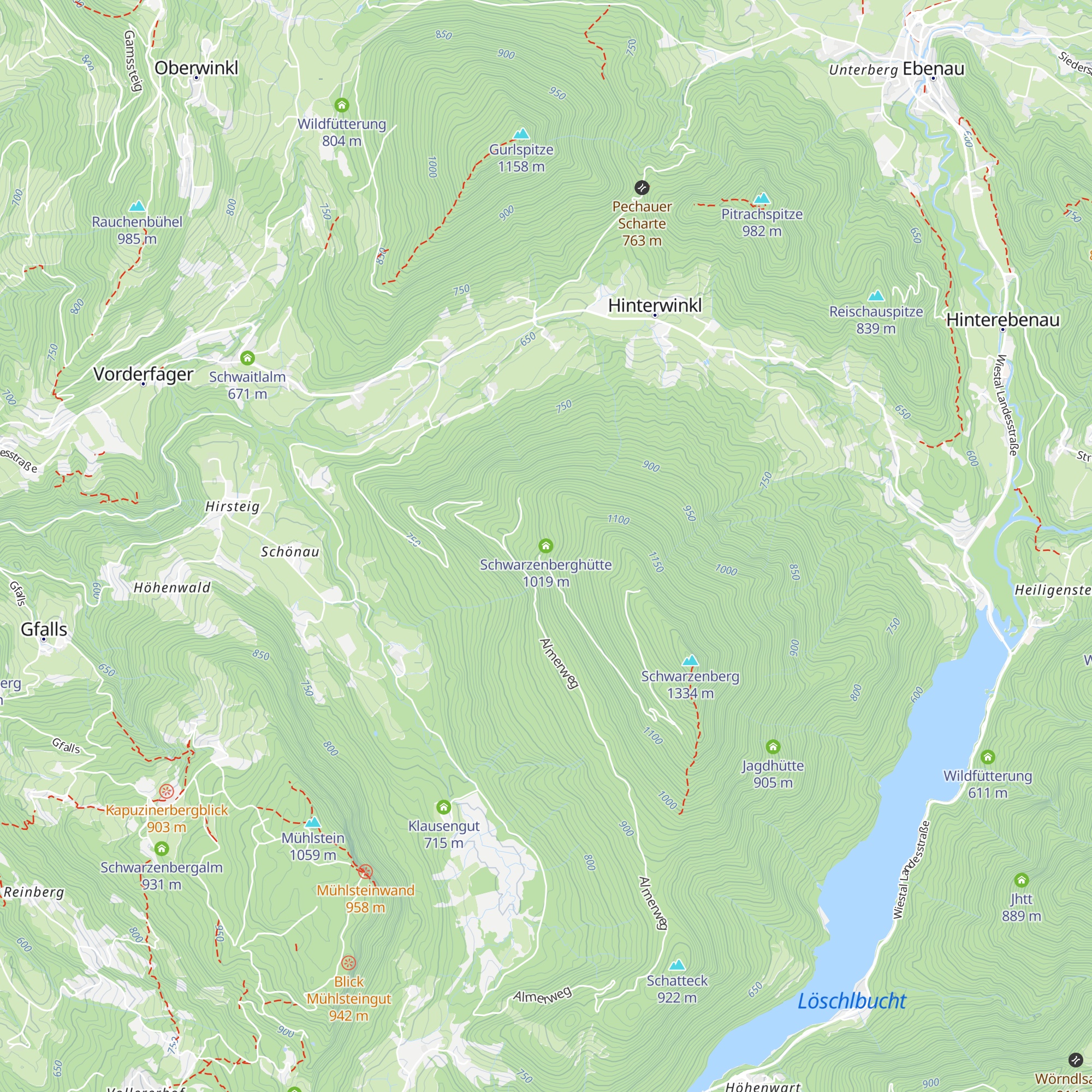 Schwarzenberghütte map