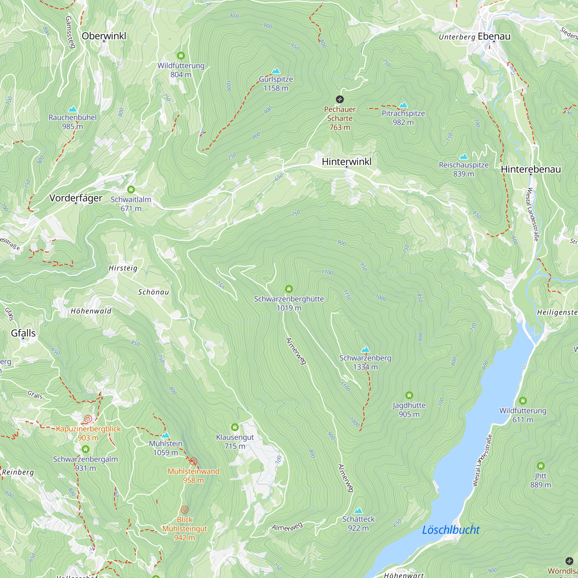Schwarzenberghütte map