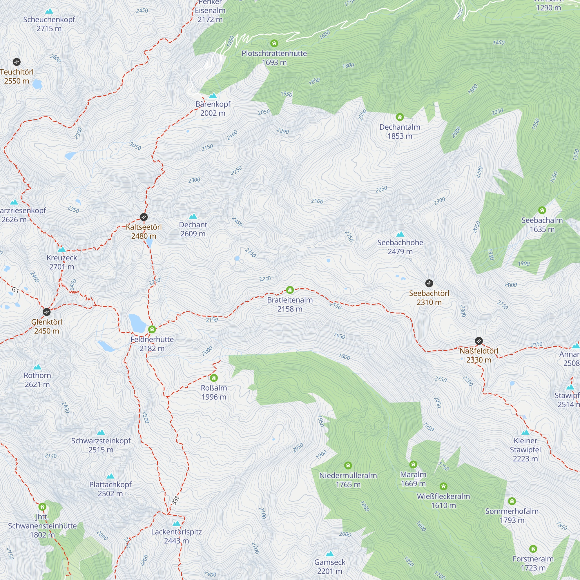 Bratleitenalm map