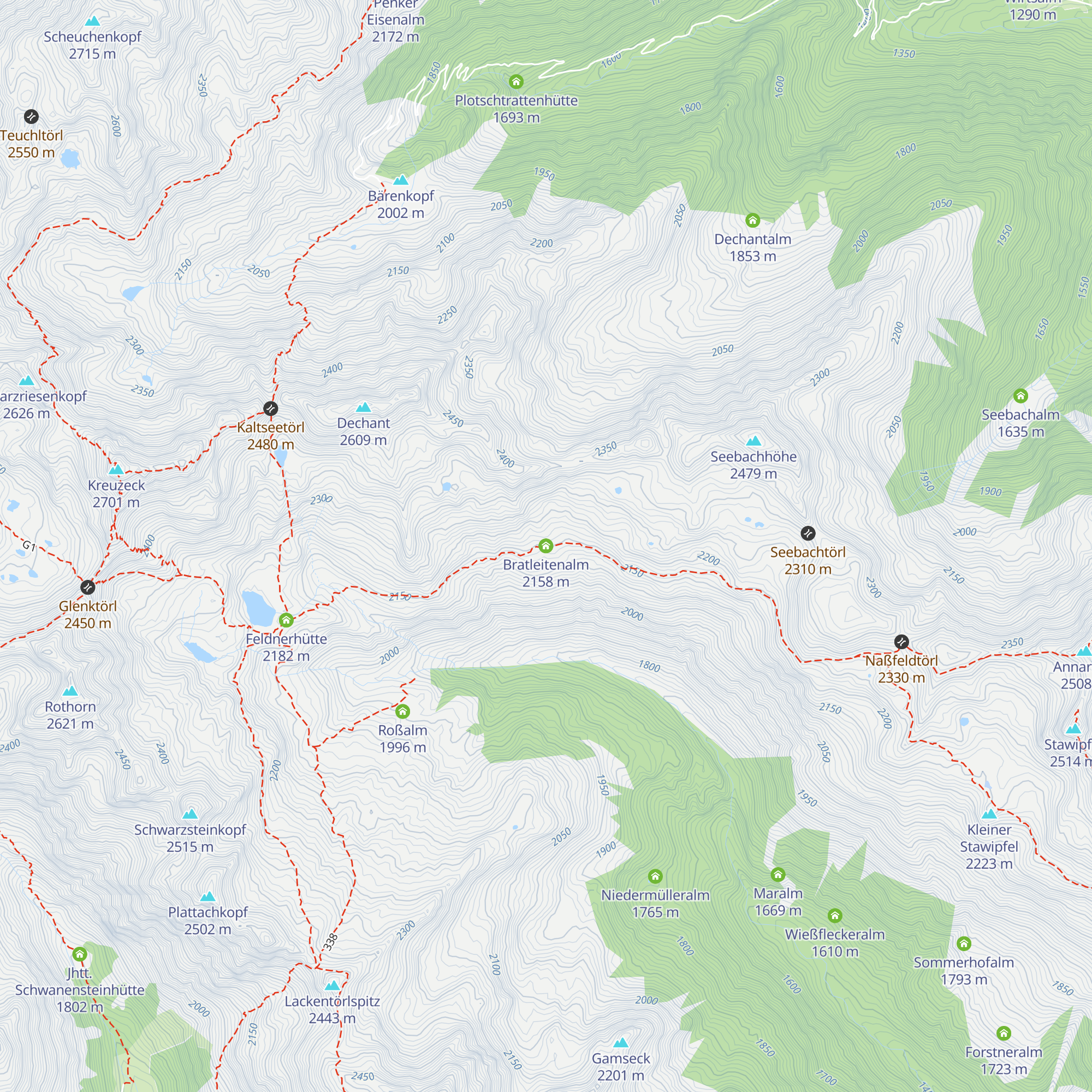 Bratleitenalm map