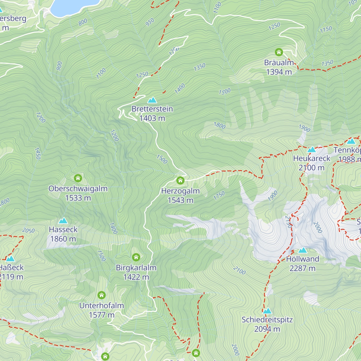 Herzogalm map
