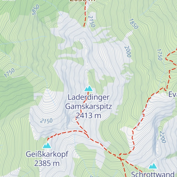 Map of Laderdinger Gamskarspitz
