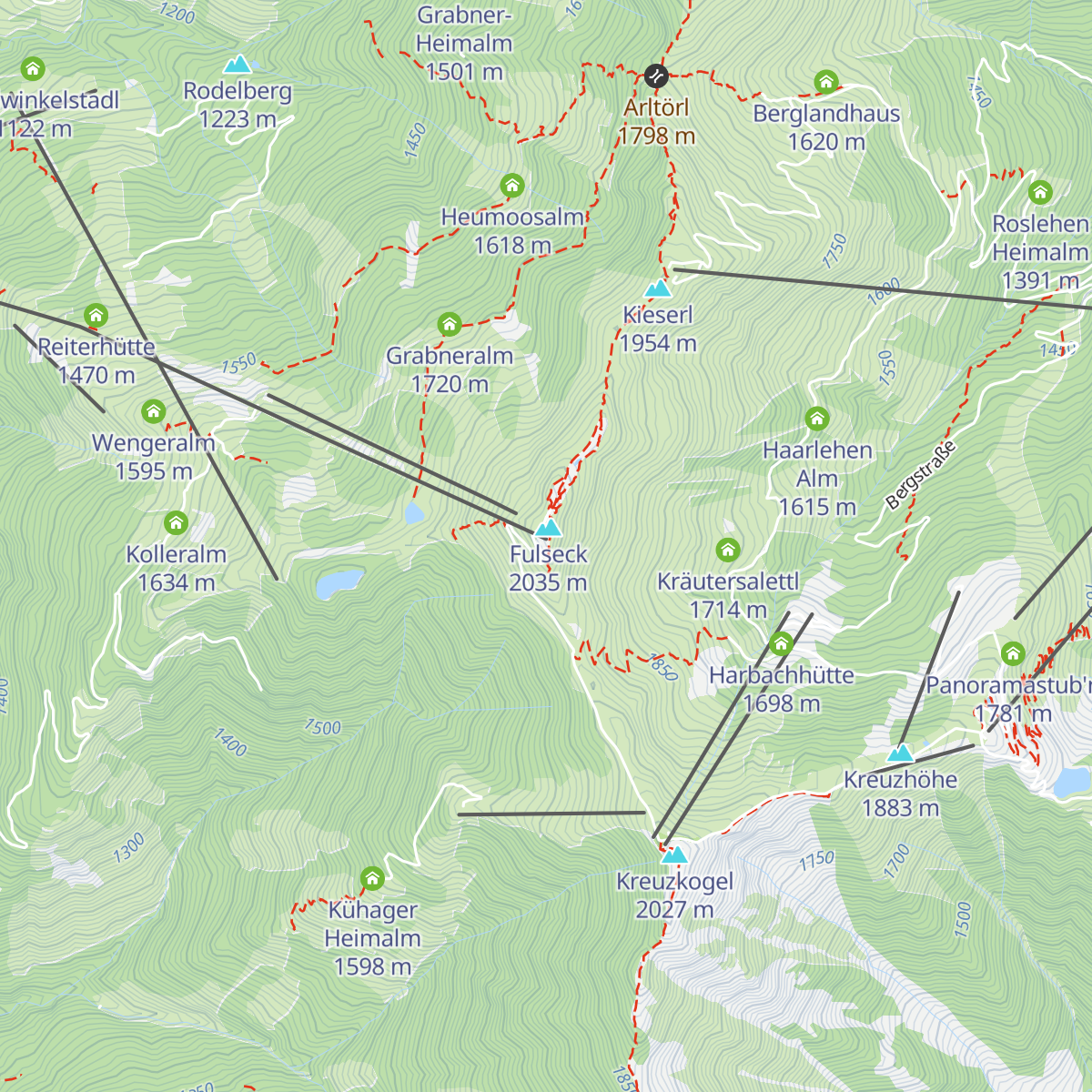 Gipfelstadl Fulseck map
