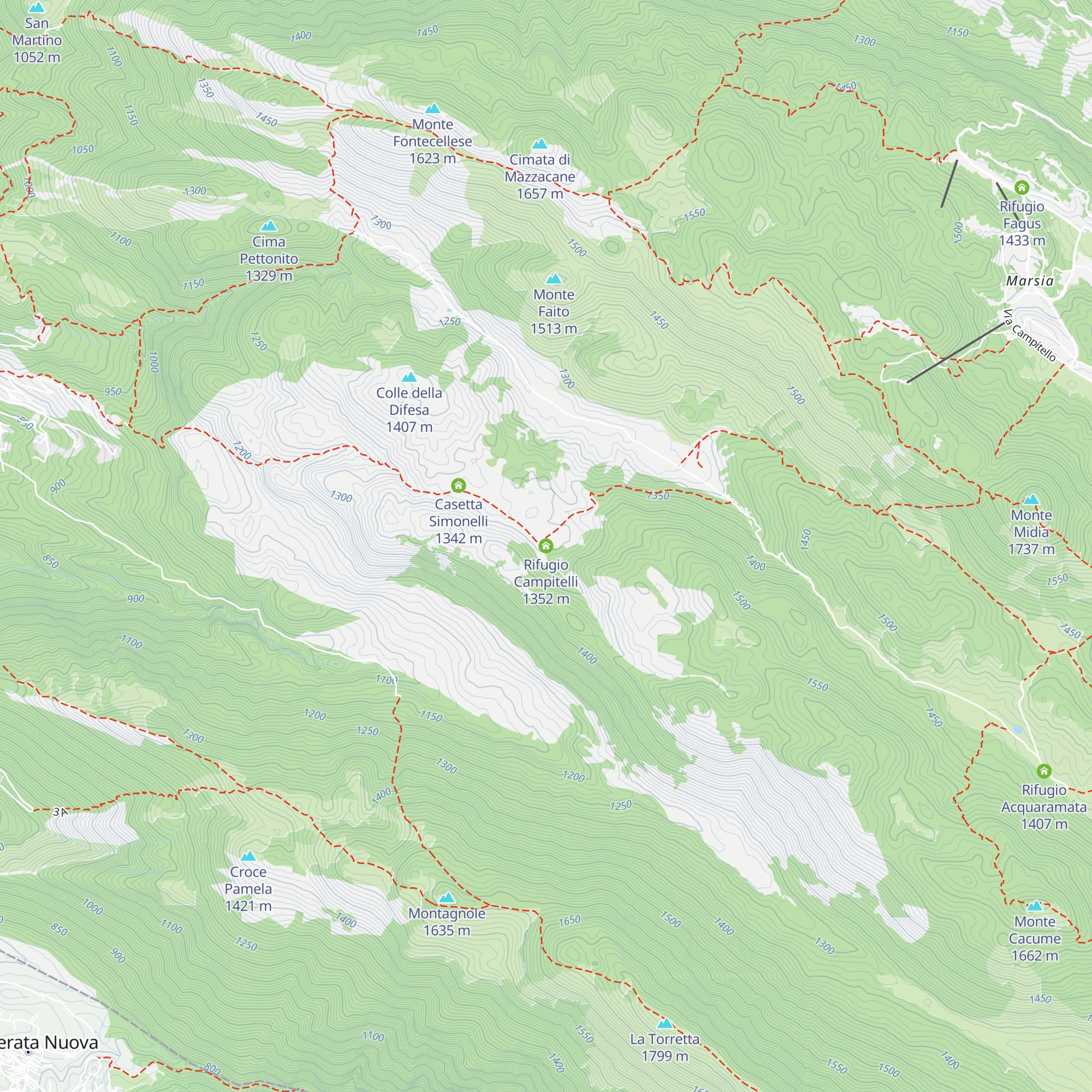 Rifugio Campitelli map