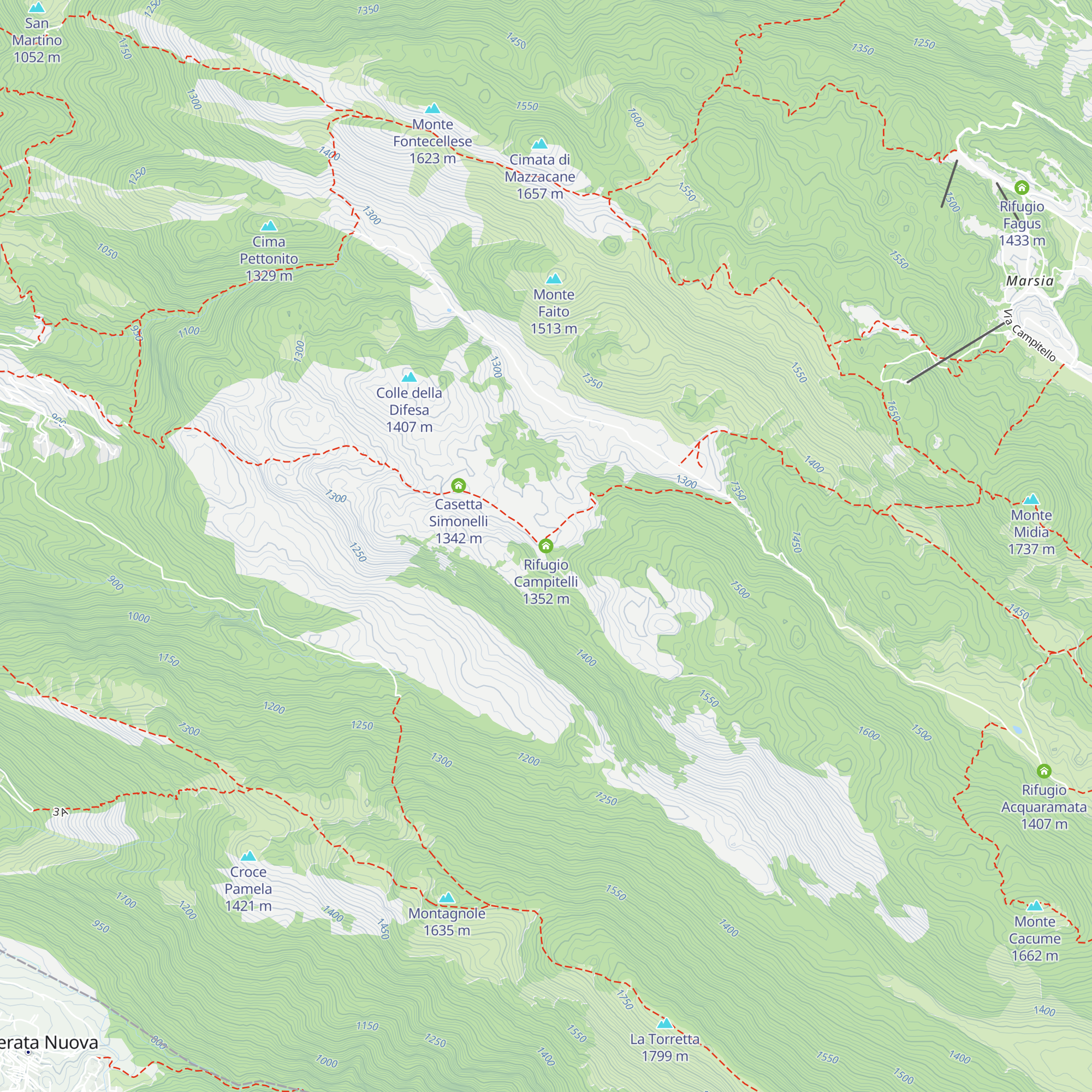 Rifugio Campitelli map
