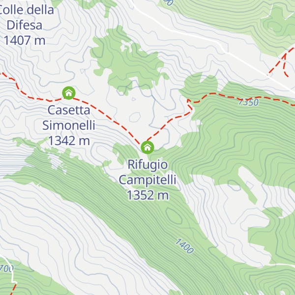 Map of Rifugio Campitelli
