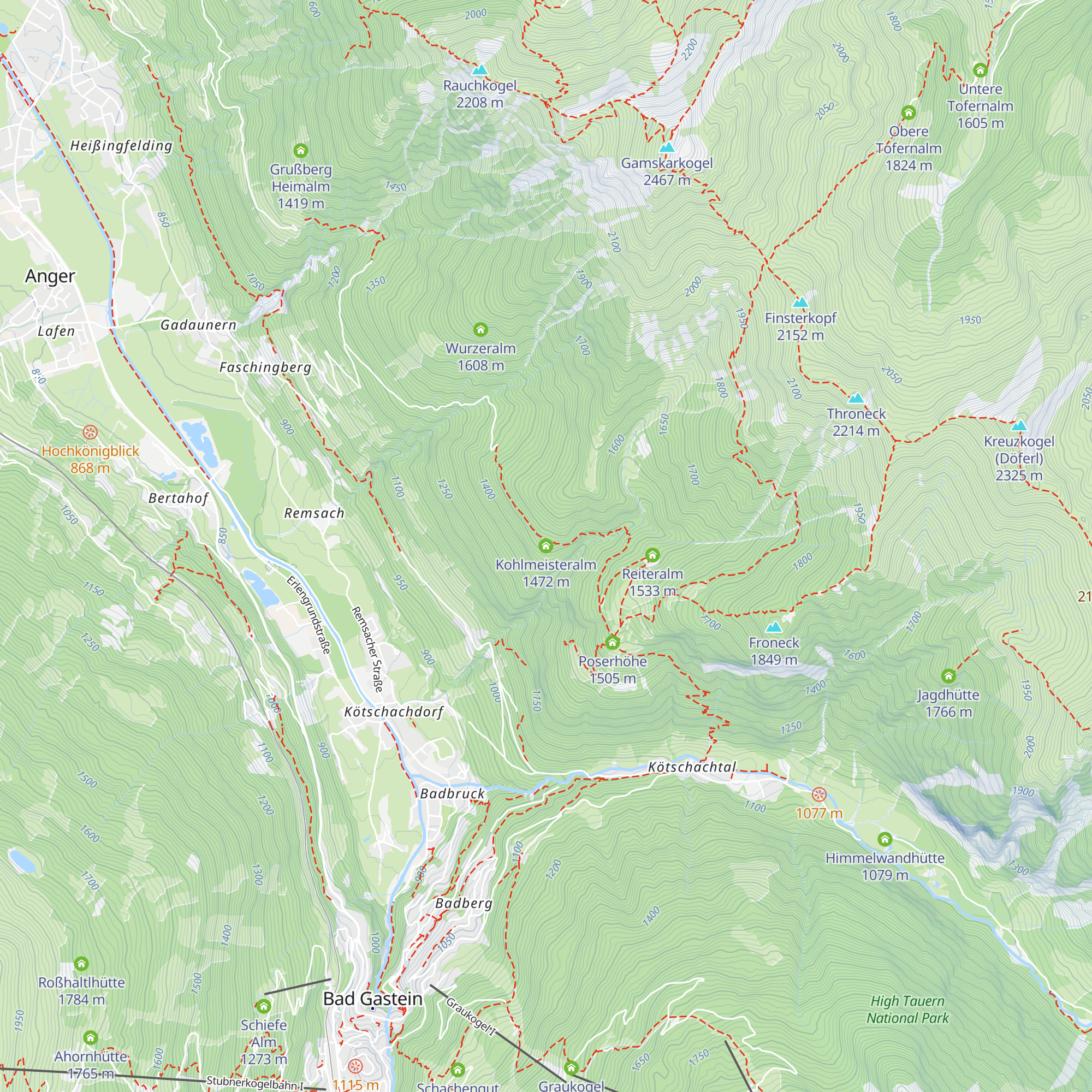 Kohlmeisteralm map