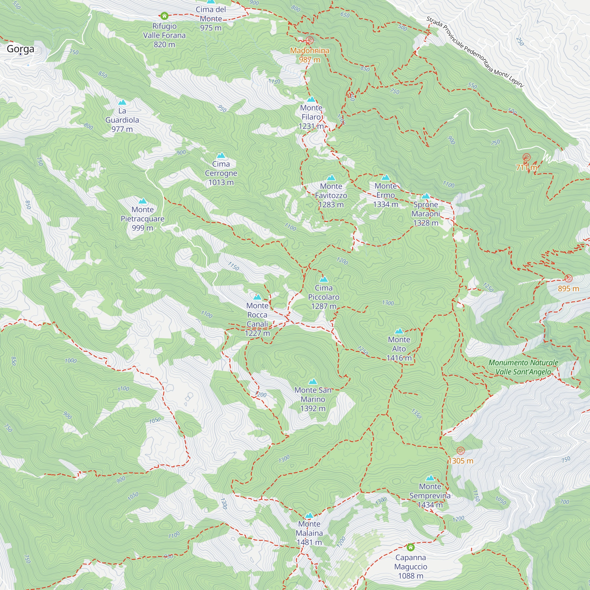 Rifugio Canai map