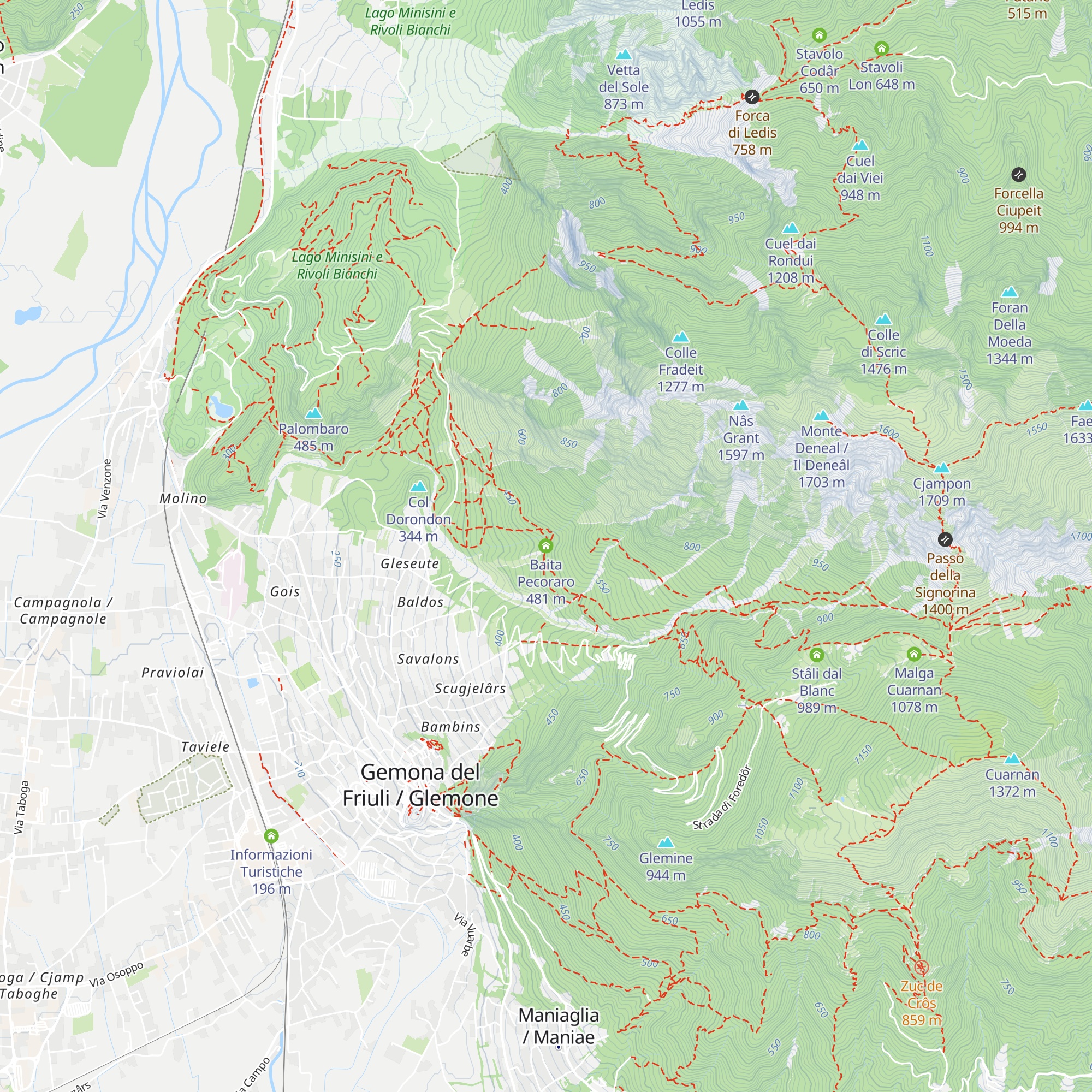 Baita Pecoraro map