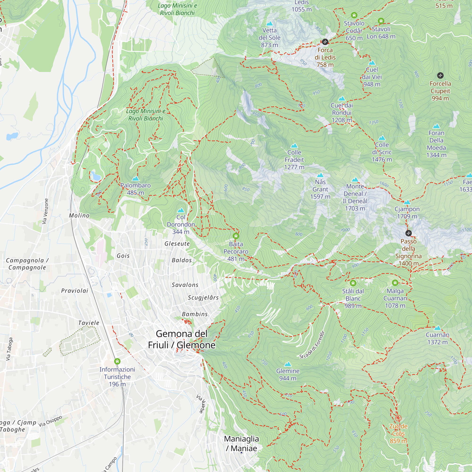 Baita Pecoraro map