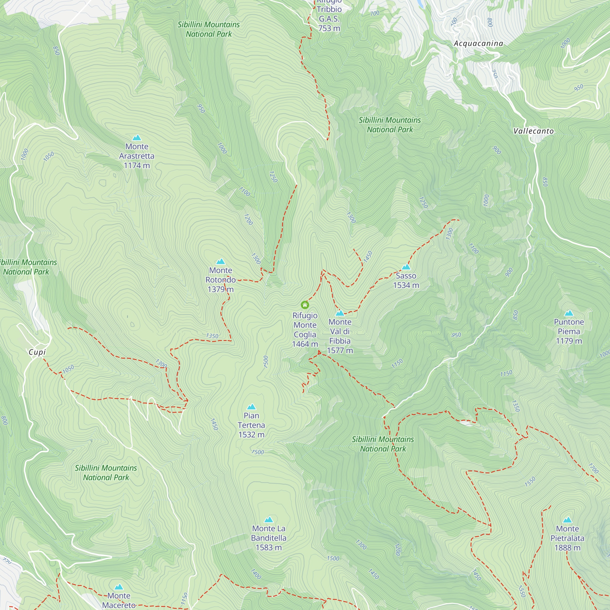 Rifugio Monte Coglia map