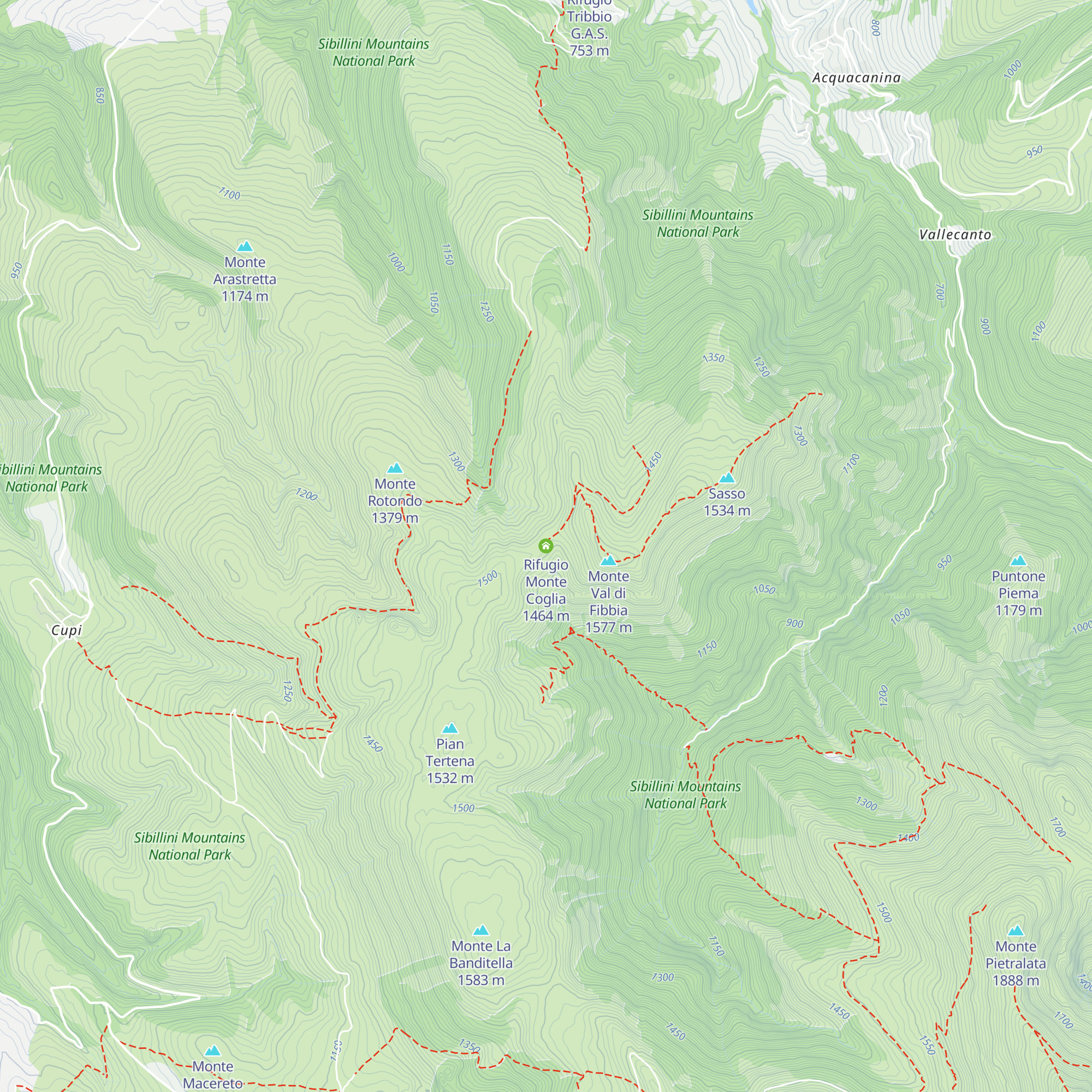 Rifugio Monte Coglia map