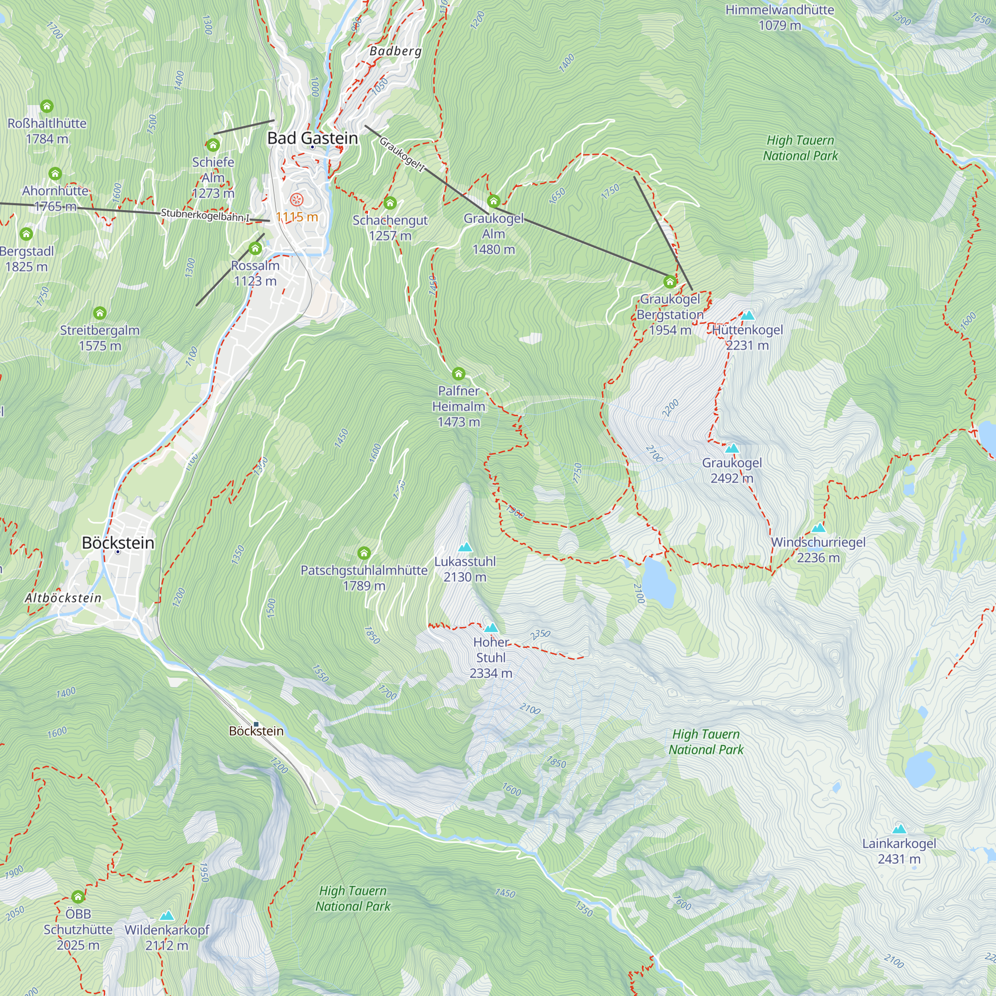 Palfner Hochalmhütte (verf.) map