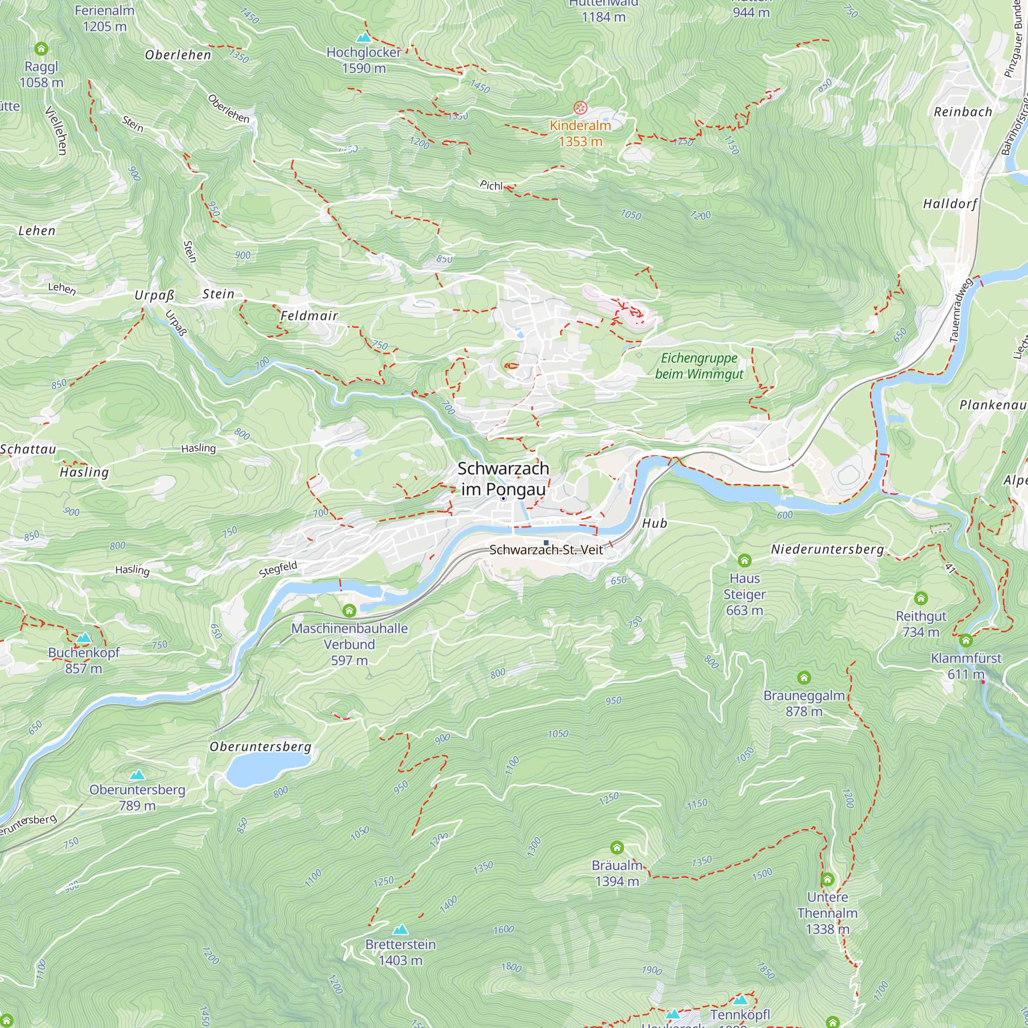 Tourismusverband Schwarzach map