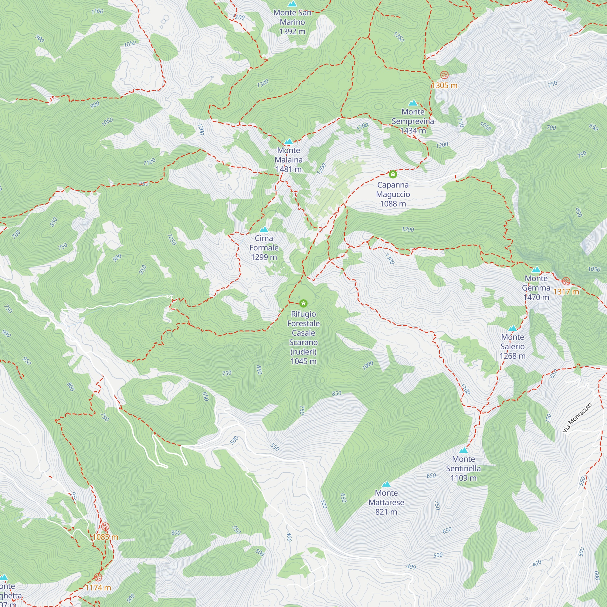 Rifugio Forestale Casale Scarano (ruderi) map