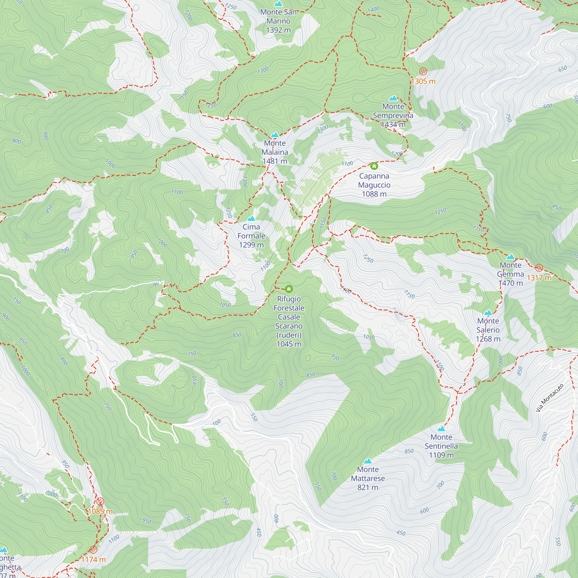 Rifugio Forestale Casale Scarano (ruderi) map