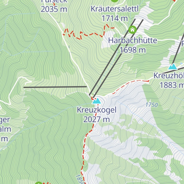 Map of Doppelsessellift Kreuzkogel Gegenst.