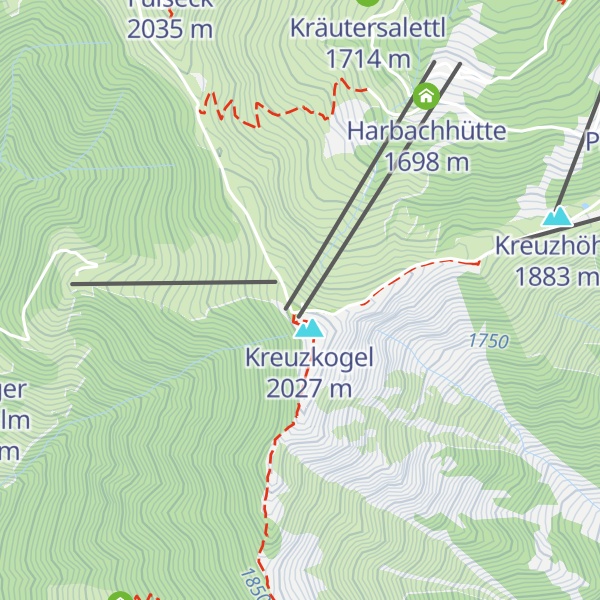 Map of Schialm Kreuzkogel