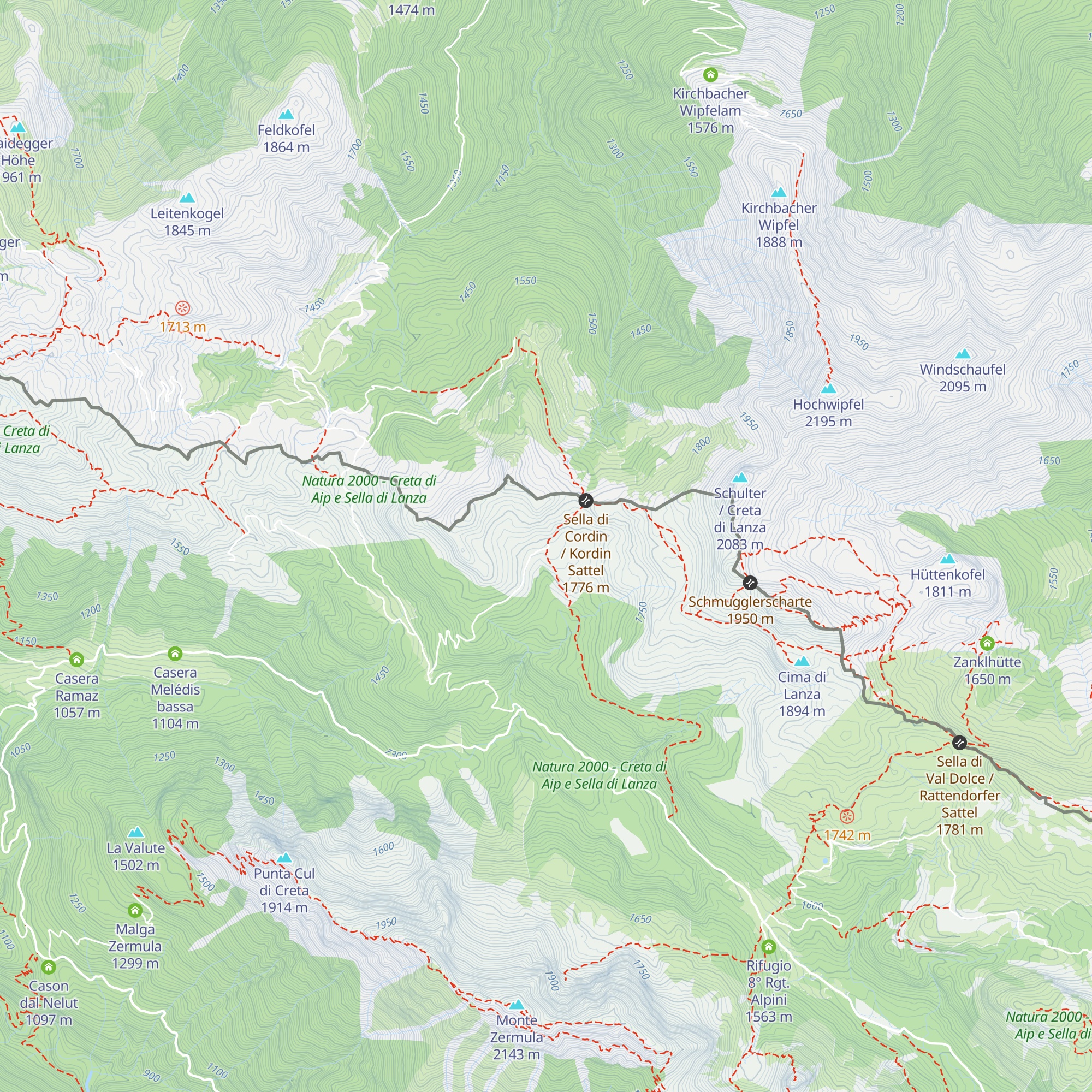 Casera Cordin Grande map