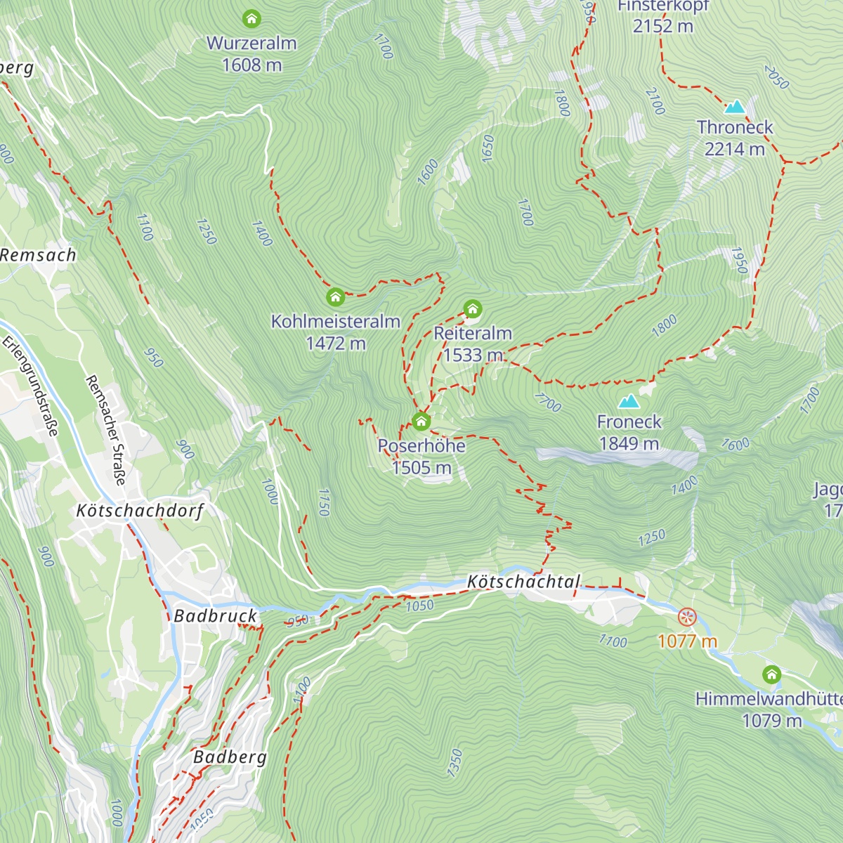 Poserhöhe map