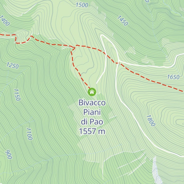 Map of Bivacco Piani di Pao