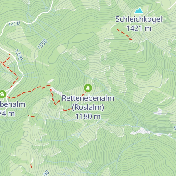 Map of Rettenebenalm (Roslalm)