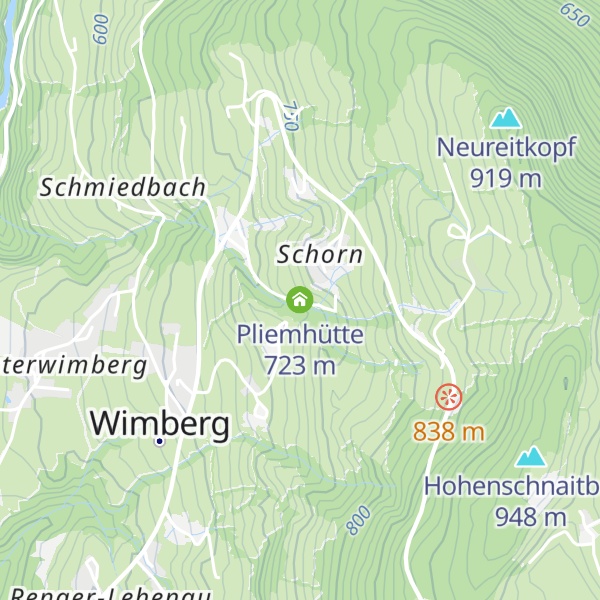 Map of Pliemhütte