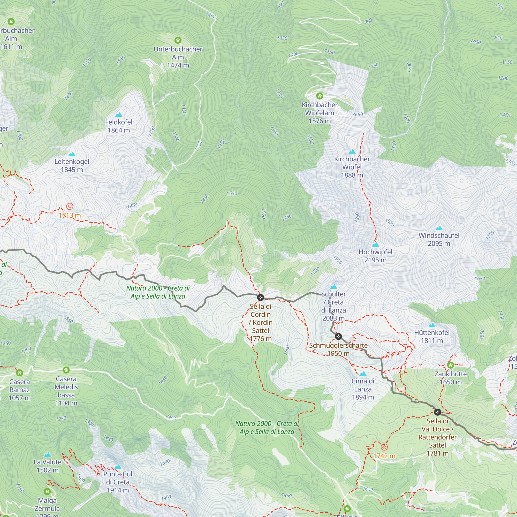 Kleinkordinalm map