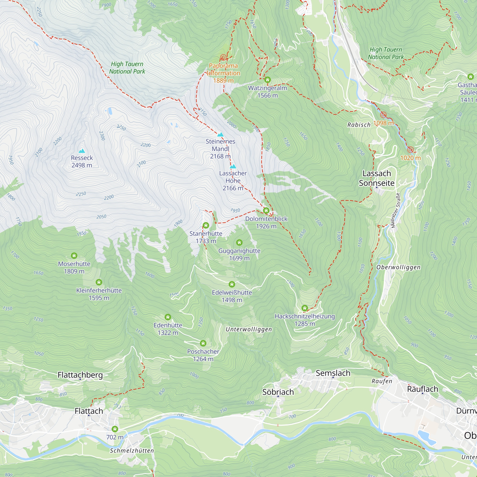 Dabernighütte map