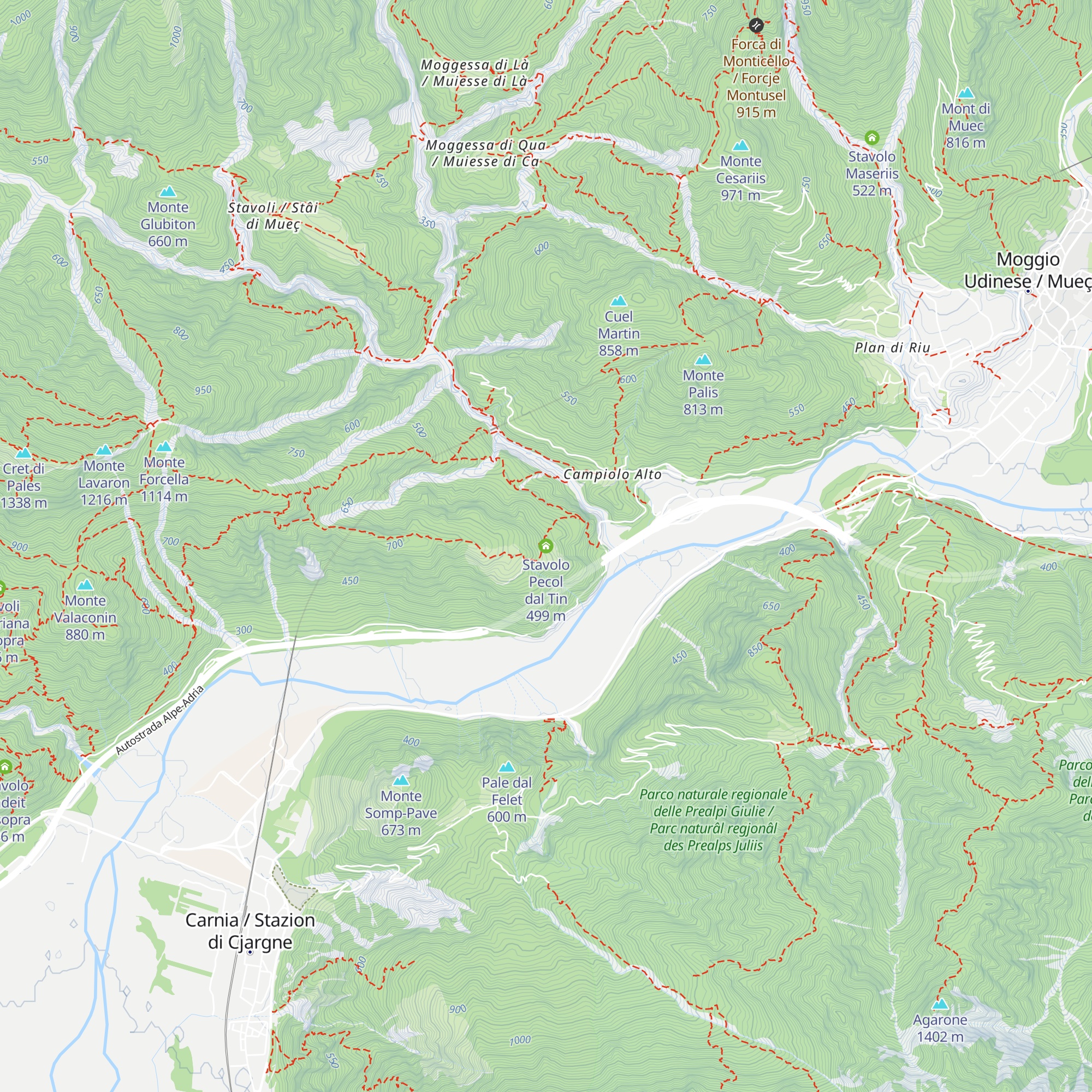 Stavolo Pecol dal Tin map