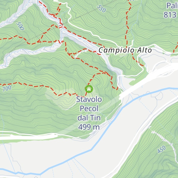 Map of Stavolo Pecol dal Tin