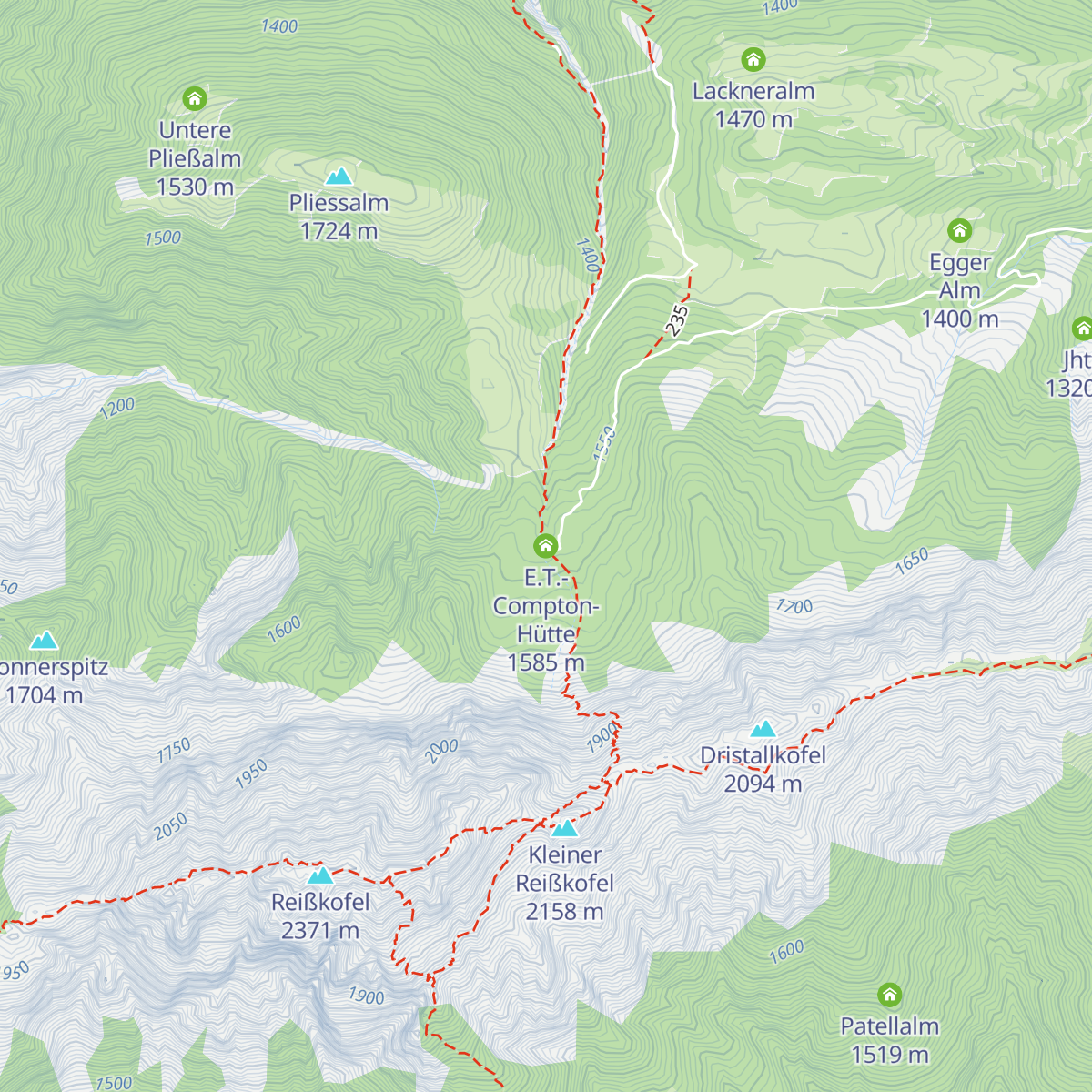 E.T.-Compton-Hütte map