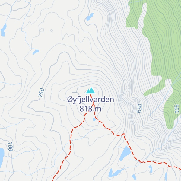 Map of Øyfjellvarden