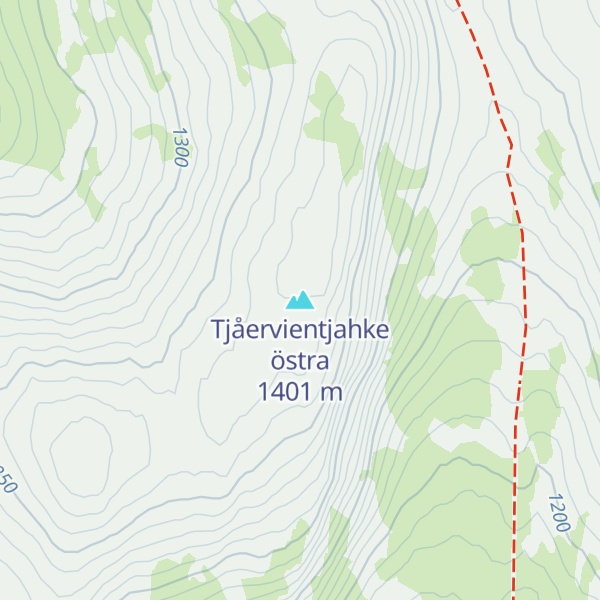 Map of Tjåervientjahke östra