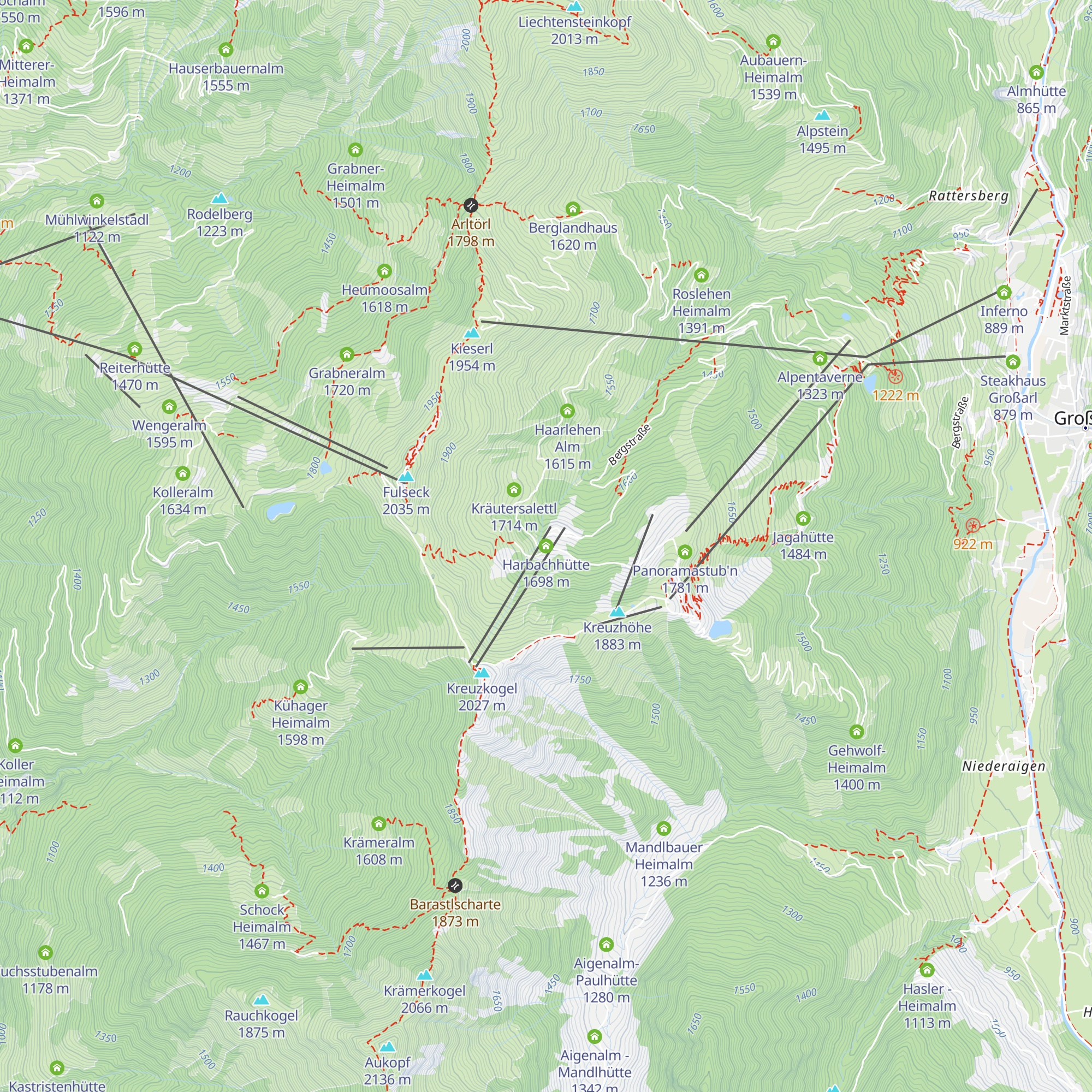 Harbachhütte map