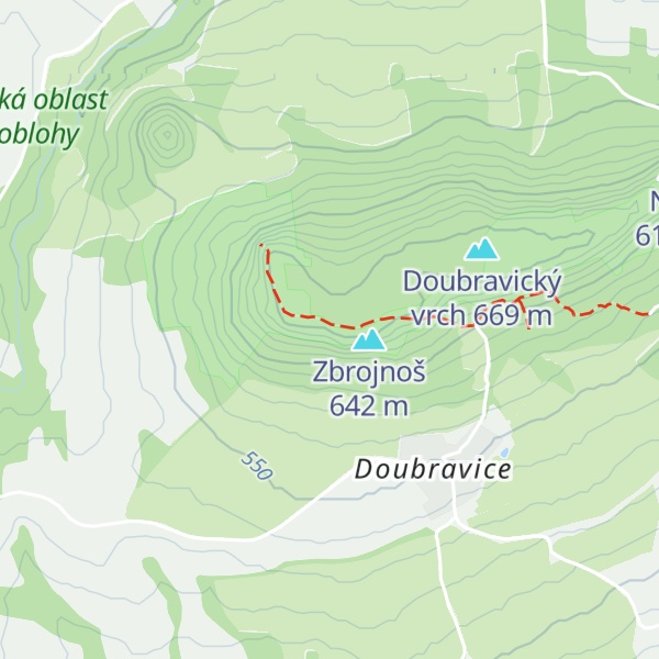Map of Opomenutá stěna