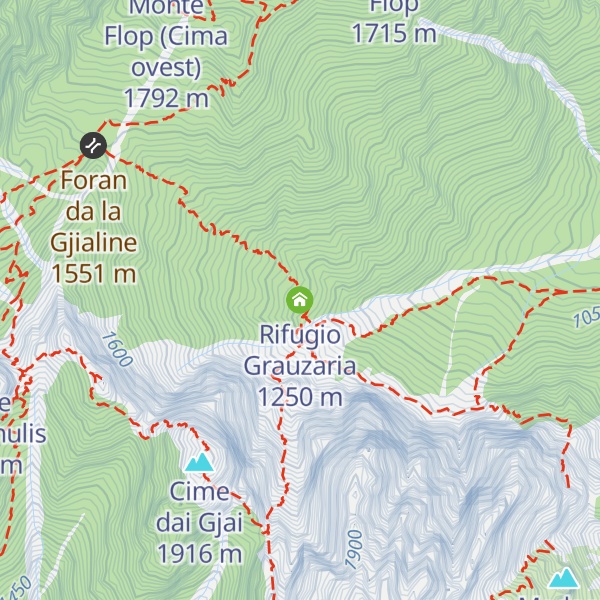 Map of Rifugio Grauzaria