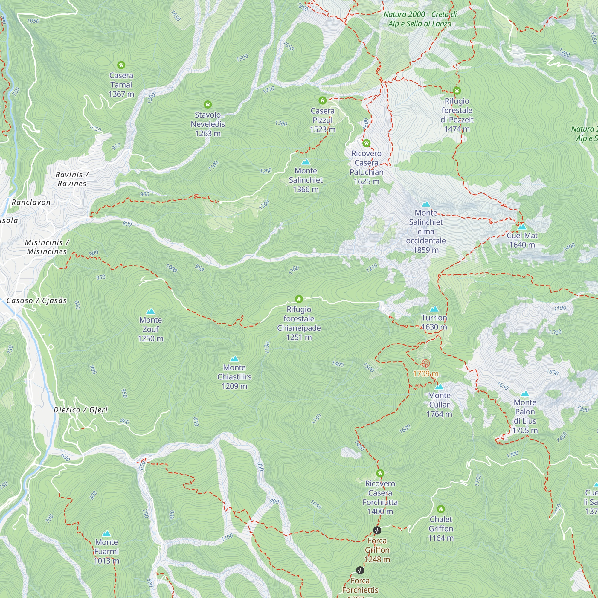 Rifugio forestale Chianeipade map