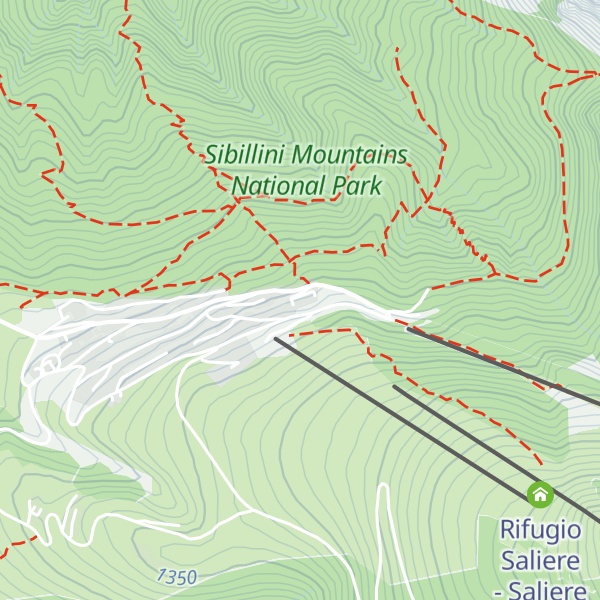 Map of Rifugio Città di San Severino Marche