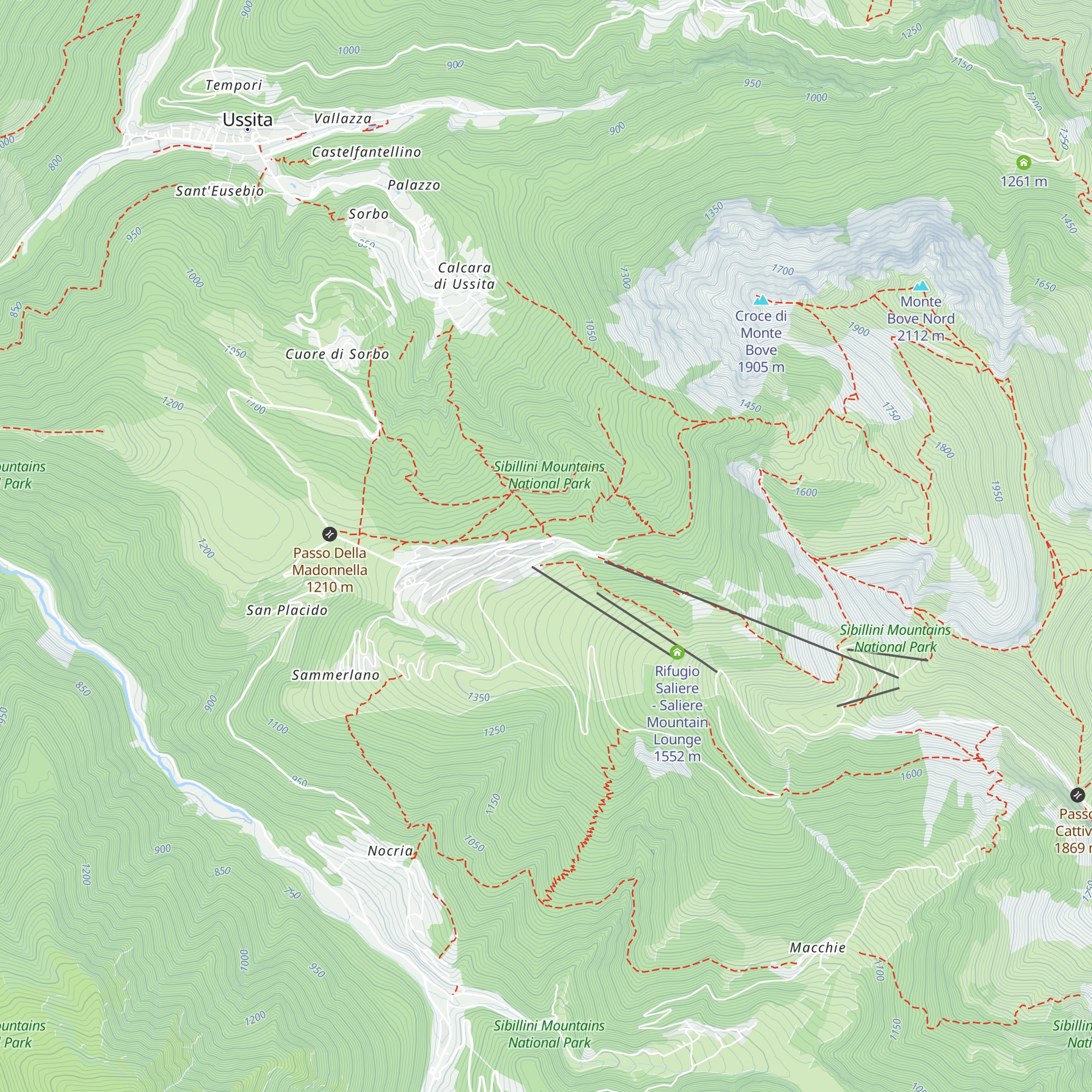 Rifugio Città di San Severino Marche map